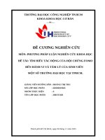 Đề tài tìm hiểu tác Động của hội chứng fomo Đến hành vi và tâm lý của sinh viên một số trường Đại học tại tphcm