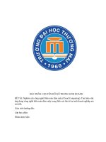 Nghiên cứu công nghệ Điện toán Đám mây (cloud computing)  tìm hiểu việc Ứng dụng công nghệ Điện toán Đám mây trong lĩnh vực bán lẻ tại một doanh nghiệp mà em biết