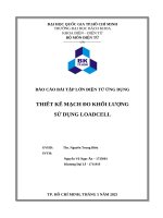 Báo cáo bài tập lớn Điện tử Ứng dụng thiết kế mạch Đo khối lượng sử dụng loadcell