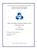 Bài cáo thực tập kỹ thuật Ô tô chủ Đề Ô tô Đề tài cầu phanh