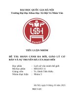 Đề tài hoàn cảnh ra Đời, giáo lý cơ bản và sự truyền bá của Đạo hồi