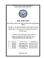 Chủ Đề 1 xây dựng website, web application mã Đề thi 2 xây dựng cửa hàng bán cafe và bánh ngọt