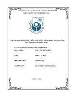 Thực hành bán hàng phân tích hoạt Động kinh doanh công ty cổ phần tập Đoàn kido