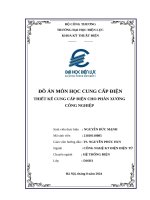 Đồ Án môn học cung cấp Điện thiết kế cung cấp Điện cho phân xưởng công nghiệp