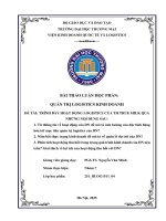 Đề tài trình bày hoạt Động logistics của th true milk qua những nội dung sau