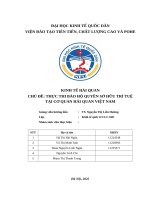 Kinh tế hải quan chủ Đề thực thi bảo hộ quyền sở hữu trí tuệ tại cơ quan hải quan việt nam