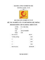 Đề tài nghiên cứu và mô phỏng hệ thống phanh khẩn cấp tự Động trên Ô tô