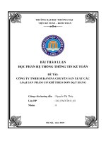 Đề tài công ty tnhh sukavina chuyên sản xuất các loại sản phẩm cơ khí theo Đơn Đặt hàng