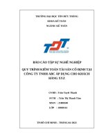 QUY TRÌNH KIỂM TOÁN TÀI SẢN CỐ ĐỊNH TẠI CÔNG TY TNHH ABC ÁP DỤNG CHO KHÁCH HÀNG XYZ