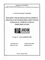 G1 00122 BUILDING THE BUSINESS DEVELOPMENT STRATEGY OF PETROLIMEX JOINT STOCK INSURANCE COMPANY (PJICO) FROM 2010 ΤΟ 2015 XÂY DỰNG CHIẾN LƯỢC PHÁT TRIỂN KINH DOANH CỦA CÔNG TY CỔ PHẦN BẢO HIỂM PETROLIMEX (PJICO) TỪ NĂM 2010 ĐẾN NĂM 2015