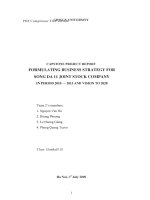 CAPSTONE PROJECT REPORT FORMULATING BUSINESS STRATEGY FOR SONG DA 11 JOINT STOCK COMPANY IN PERIOD 2010 2015 AND VISION TO 2020 BÁO CÁO DỰ ÁN CAPSTONE XÂY DỰNG CHIẾN LƯỢC KINH DOANH CHO CÔNG TY CỔ PHẦN SÔNG ĐÀ 11 GIAI ĐOẠN 2010 - 2015 VÀ TẦM NHÌN ĐẾN NĂM 