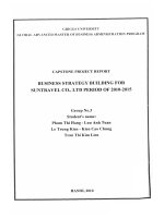 G1 00106 CAPSTONE PROJECT REPORT BUSINESS STRATEGY BUILDING FOR SUNTRAVEL CO., LTD PERIOD OF 2010-2015 BÁO CÁO DỰ ÁN CAPSTONE XÂY DỰNG CHIẾN LƯỢC KINH DOANH CHO CÔNG TY TNHH SUNTRAVEL GIAI ĐOẠN 2010-2015