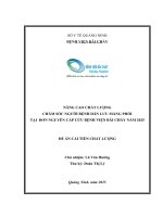 Nâng cao chất lượng chăm sóc người bệnh dẫn lưu màng phổi tại đơn nguyên cấp cứu bệnh viện Bãi Cháy năm 2025