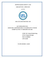 QUY TRÌNH KIỂM TOÁN KHOẢN MỤC CHI PHÍ BÁN HÀNG VÀ CHI PHÍ QUẢN LÝ DOANH NGHIỆP TẠI CÔNG TY TNHH KIỂM TOÁN ABC