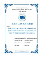 KIỂM TOÁN CÁC KHOẢN ƯỚC TÍNH KẾ TOÁN TRONG KIỂM TOÁN BÁO CÁO TÀI CHÍNH TẠI CÔNG TY TNHH KIỂM TOÁN ABC VIỆT NAM