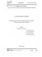 CAPSTONE PROJECT REPORT BUILDING REAL ESTATE BUSINESS STRATEGY FOR TASCO JOINT STOCK COMPANY BÁO CÁO DỰ ÁN CAPSTONE XÂY DỰNG CHIẾN LƯỢC KINH DOANH BẤT ĐỘNG SẢN CHO CÔNG TY CỔ PHẦN TASCO