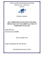 QUY TRÌNH KIỂM TOÁN HÀNG TỒN KHO TRONG BÁO CÁO TÀI CHÍNH TẠI CÔNG TY TNHH KIỂM TOÁN ABC