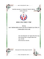 QUY TRÌNH KIỂM TOÁN TÀI SẢN CỐ ĐỊNH TẠI CÔNG TY TNHH KIỂM TOÁN ABC