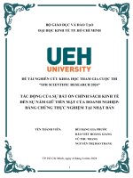 TÁC ĐỘNG CỦA SỰ BẤT ỔN CHÍNH SÁCH KINH TẾ ĐẾN SỰ NẮM GIỮ TIỀN MẶT CỦA DOANH NGHIỆP BẰNG CHỨNG THỰC NGHIỆM TẠI NHẬT BẢN