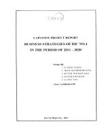 G1_00209 CAPSTONE PROJECT REPORT BUSINESS STRATEGIES OF DIC NO.4 IN THE PERIOD OF 2011-2020 BÁO CÁO DỰ ÁN CAPSTONE CHIẾN LƯỢC KINH DOANH CỦA DIC SỐ 4 GIAI ĐOẠN 2011-2020