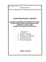 G1_00168 BUILDING BUSINESS STRATEGIES FOR JOINT-STOCK STEEL STRUCTURE PRODUCTION COMPANY - VNECO.SSM DURING THE PERIOD OF 2010-2020 XÂY DỰNG CHIẾN LƯỢC KINH DOANH CHO CÔNG TY CỔ PHẦN SẢN XUẤT KẾT CẤU THÉP - VNECO.SSM GIAI ĐOẠN 2010-2020