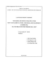G1_00178 "BUILDING BUSINESS STRATEGY FOR VIET NAM AGRICULTURE AND RURAL DEVELOPMENT (AGRIBANK)- HA NOI BRANCH FOR PERIOD 2012-2015"