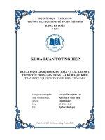 ĐÁNH GIÁ RỦI RO KIỂM TOÁN VÀ XÁC LẬP MỨC TRỌNG YẾU TRONG GIAI ĐOẠN LẬP KẾ HOẠCH KIỂM TOÁN BCTC TẠI CÔNG TY TNHH KIỂM TOÁN ABC