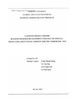 G1_00160 CAPSTONE PROJECT REPORT BUILDING BUSINESS DEVELOPMENT STRATEGY OF SONG DA -THANG LONG JOINT STOCK COMPANY FOR THE PERIOD 2010-2015