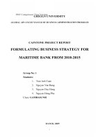 CAPSTONE PROJECT REPORT FORMULATING BUSINESS STRATEGY FOR MARITIME BANK FROM 2010-2015 BÁO CÁO DỰ ÁN CAPSTONE XÂY DỰNG CHIẾN LƯỢC KINH DOANH CHO NGÂN HÀNG HÀNG HẢI GIAI ĐOẠN 2010-2015