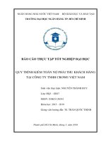 QUY TRÌNH KIỂM TOÁN NỢ PHẢI THU KHÁCH HÀNG TẠI CÔNG TY TNHH CROWE VIỆT NAM