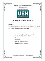 QUY TRÌNH KIỂM TOÁN KHOẢN MỤC TÀI SẢN CỐ ĐỊNH TẠI CÔNG TY TNHH KIỂM TOÁN ABC