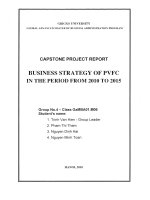 G1 00105 CAPSTONE PROJECT REPORT BUSINESS STRATEGY OF PVFC IN THE PERIOD FROM 2010 TO 2015 BÁO CÁO DỰ ÁN CAPSTONE CHIẾN LƯỢC KINH DOANH CỦA PVFC GIAI ĐOẠN 2010 - 2015