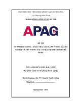 Tiểu luận môn Quản trị văn phòng doanh nghiệp SO SÁNH SỰ GIỐNG - KHÁC NHAU GIỮA VĂN PHÒNG DOANH NGHIỆP VÀ VĂN PHÒNG CÁC CƠ QUAN HÀNH CHÍNH NHÀ NƯỚC