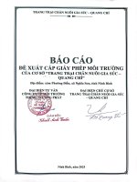 Báo cáo Đề xuất cấp giấy phép môi trường cơ sở trang trại chăn nuôi gia súc   quang chí