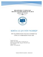 KIỂM TOÁN TÀI SẢN CỐ ĐỊNH TẠI CÔNG TY TNHH KIỂM TOÁN ABC