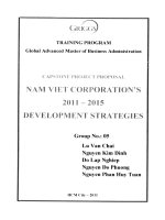 G1_00216 NAM VIET CORPORATION'S 2011-2015 DEVELOPMENT STRATEGIES  CÔNG TY TNHH NAM VIỆT 2011-2015 CHIẾN LƯỢC PHÁT TRIỂN