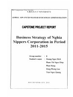 G1_00177 Business Strategy of Nghia Nippers Corporation in Period 2011-2015 Chiến lược kinh doanh của Công ty Cổ phần Kềm Nghĩa giai đoạn 2011-2015