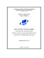 ÁP DỤNG THỦ TỤC PHÂN TÍCH TRONG GIAI ĐOẠN THỰC HIỆN KIỂM TOÁN TẠI CÔNG TY TNHH KIỂM TOÁN ABC