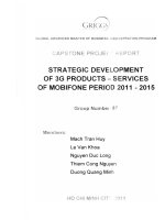 G1_00223 STRATEGIC DEVELOPMENT OF 3G PRODUCTS - SERVICES OF MOBIFONE PERIOD 2011-2015 CHIẾN LƯỢC PHÁT TRIỂN SẢN PHẨM - DỊCH VỤ 3G CỦA MOBIFONE GIAI ĐOẠN 2011-2015