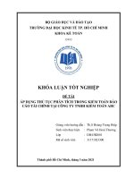 ÁP DỤNG THỦ TỤC PHÂN TÍCH TRONG KIỂM TOÁN BÁO CÁO TÀI CHÍNH TẠI CÔNG TY TNHH KIỂM TOÁN ABC