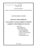 G1_00201 STRATEGY FOR EXPORTING VIETNAMESE NATURAL RUBER TO CHINESE MARKET IN THE PERIOD OF 2010-2020 CHIẾN LƯỢC XUẤT KHẨU CAO SU THIÊN NHIÊN VIỆT NAM SANG THỊ TRƯỜNG TRUNG QUỐC GIAI ĐOẠN 2010-2020