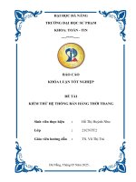 Kiểm thử hệ thống bán hàng thời trang