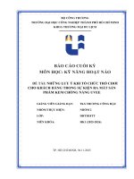 IUH - NHỮNG LƯU Ý KHI TỔ CHỨC TRÒ CHƠI CHO KHÁCH HÀNG TRONG SỰ KIỆN RA MẮT SẢN PHẨM KEM CHỐNG NẮNG UVEE