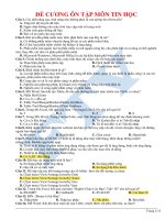 Đề cương môn tin học