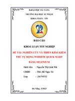 Nghiên cứu và triển khai kiểm thử tự Động website quick mart bằng selenium