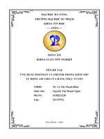 Ứng dụng postman và jmeter trong kiểm thử tự Động api cho cửa hàng trực tuyến