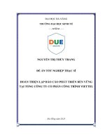 Hoàn thiện lập báo cáo phát triển bền vững tại tổng công ty cổ phần công trình viettel