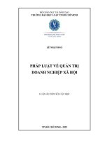 Pháp luật về quản trị doanh nghiệp xã hội