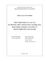 Phát triển dịch vụ vận tải Đa phương thức nhằm nâng cao hiệu quả hoạt Động logistics tại công ty tnhh kho vận danko