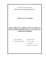 Hoàn thiện quy trình cung Ứng dịch vụ chuyển phát nhanh quốc tế của công ty tnhh ego express